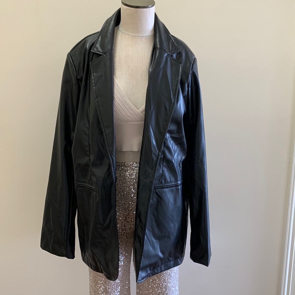 NWT faux leather jacket
